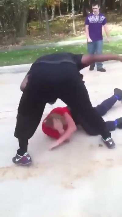 Slammed onto concrete