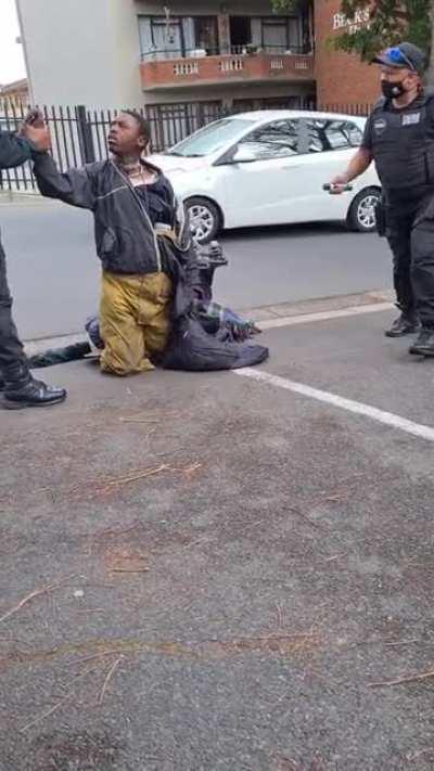 Guy on drugs in parking lot...