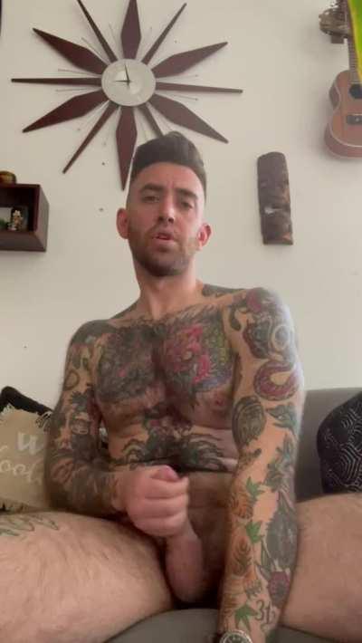 Right before I covered my chest in cum…