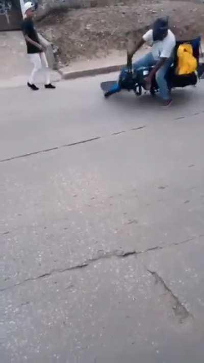 Motorcycle + Skate = Chicken