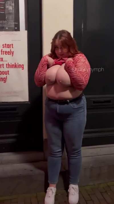 Flashing in Amsterdam’s red light district