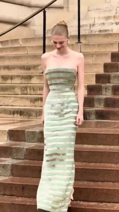 Hunter Schafer at the Schiaparelli couture show