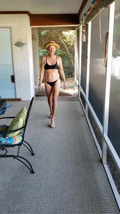 Wife (54) showing off her new hat!