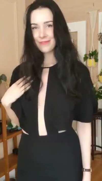 You're kinda cute... maybe look at my boobs?