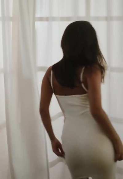 Tight ass in white dress
