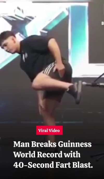 Recorde Mundial! A flatulência mais longa da história registada.