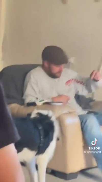 He thought he was getting to light the joint.