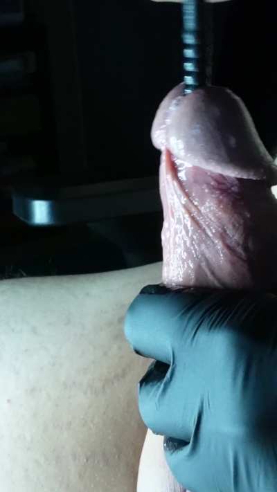 Pushing it all the way to the entrance of the bladder