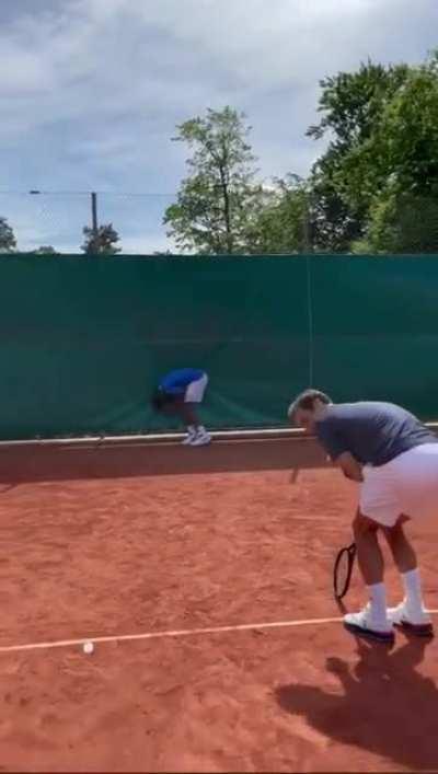 To hit around the person