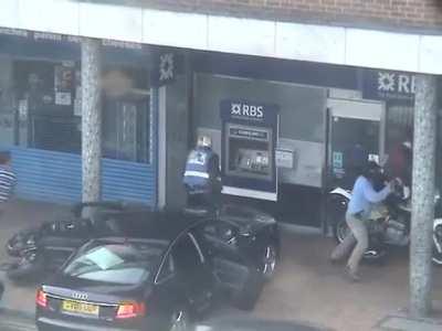 After a guy getting caught robbing a bank