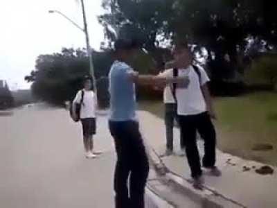 His son was getting bullied, so his dad came in