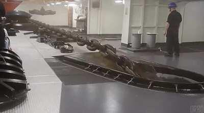 This is how they drop the anchor in the Mariana trench...
