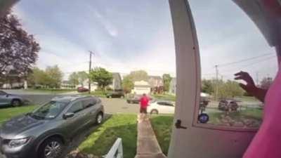 Pizza delivery man ending the police chase