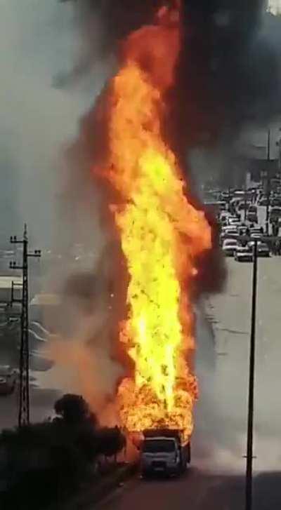 Truck explodes in Lebanon
