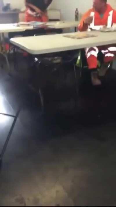 Do fire fighters pants have a hole in between the legs?