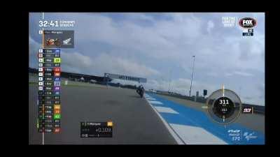 Marc making up time on the brakes is just insane.