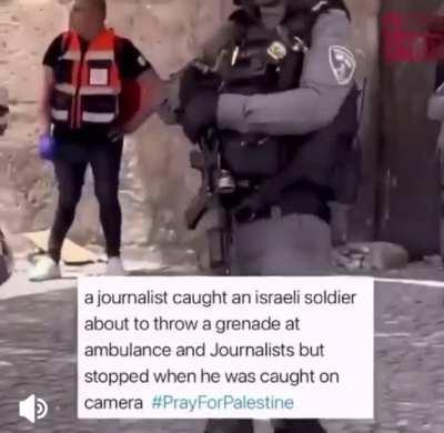 Was about to through grenade at an ambulance.