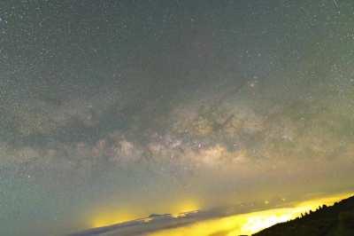 Earth rotation - Tenerife island leaving the Milky Way