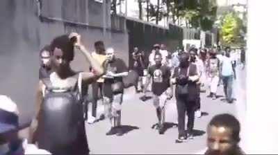 A large group of African migrants in Paris stormed and occupied the asylum camp established to house Ukrainian refugees