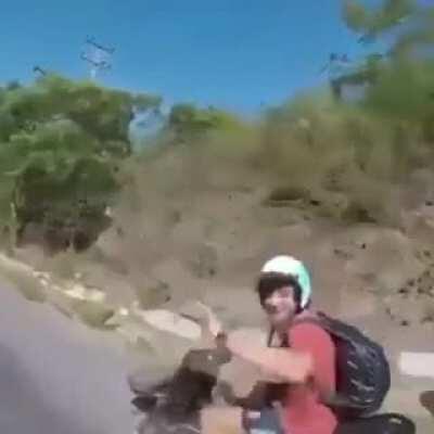 WCGW high-fiving a friend