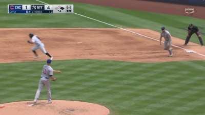 [Highlight] [Highlight] Anthony Volpe is picked off after dancing around with Drew Smyly on the mound.