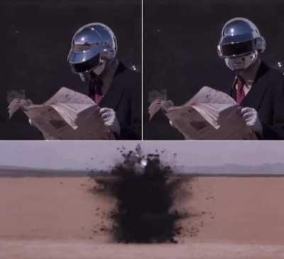 Daft Punk reads something stupid, proceeds to implode.