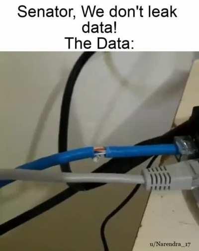 Data leakage caught on camera...