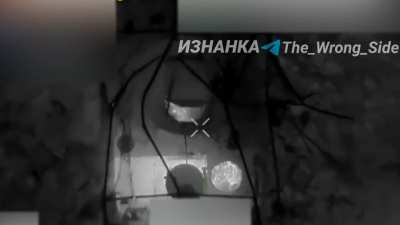 Ukrainian APC hit by FPV drone followed by drone drop into hatch with personnel inside 