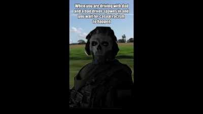 Driving with dad is always fun