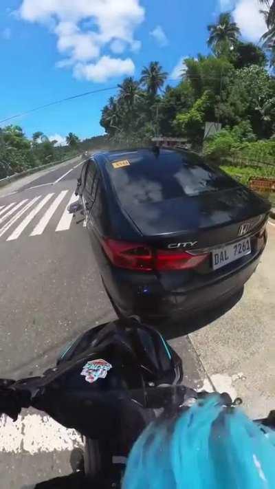 Overtaking on a busy road