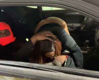 Sucking dick at the carwash