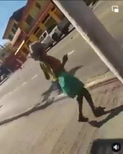 Woman steals ice cream and gets hit by a bus