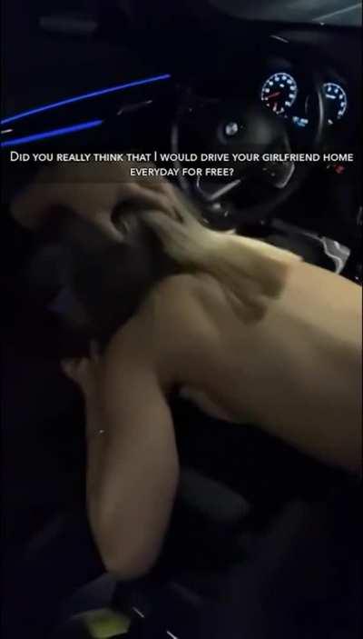 That's why she's always late for dinner when her workmate gives her a ride home.