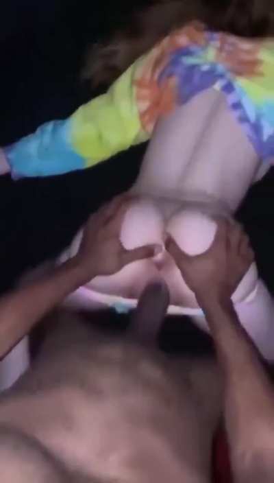 Stretching both her holes