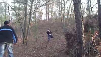 WCGW doing zip flyer in the Jungle