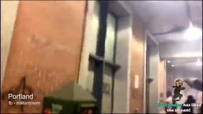 Antifa/BLM/anarcho-Democrats protesting for civil rights have set fire to the building where Oregon's first gay marriage was held