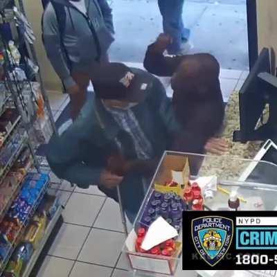 Scumbag punches an 82-year-old man and steals his cane after he refused to hand over his money.