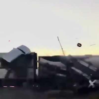 Amtrak train hits semi hauling cars