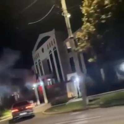 Russia’s embassy is taking fire in Moldova. Unknown suspects attacked it with fireworks
