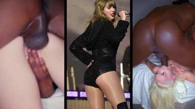 Taylor looks so good with interracial porn