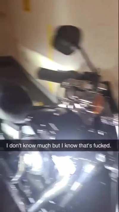 Concrete wall decides to give this guys car a very generous wash