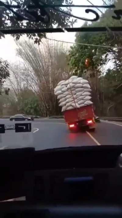 to send goods using an overloaded truck
