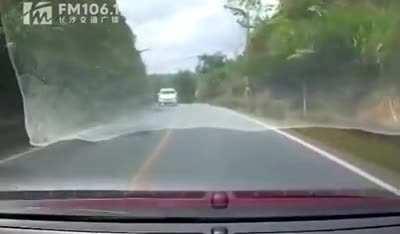 WCGW overtaking on a blind curved