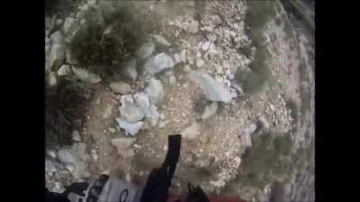 U.S Soldier survives Taliban machine gun fire.