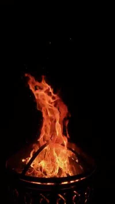 A Saturday night fire for you, my fellow redditors. May your future shine as bright and smolder as warm as this flame does now.