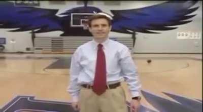 Half court shot without looking