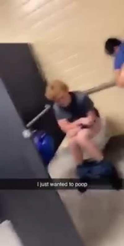 Mans was just trying to do his business in peace.