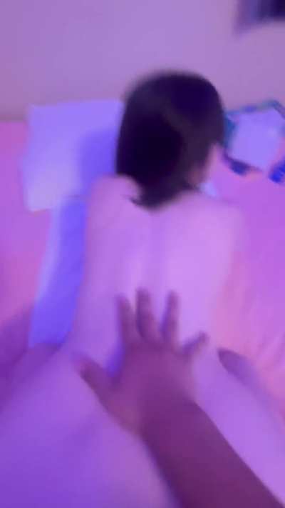 Fucking her Japanese ass doggy