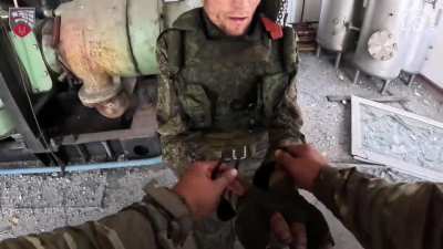 After a russian DRG managed to infiltrate into Pokrovsk, Ukrainian SSO clear the industrial zone and take a captive. October 2025.