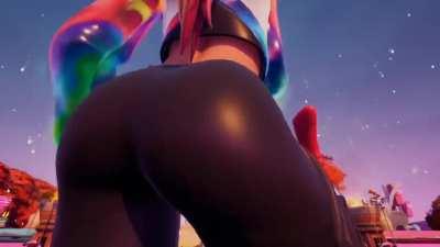 Kingdom supremacy of leather pants. Loserfruit with round ass cheeks - Those pants are hungry. [Fortnite]